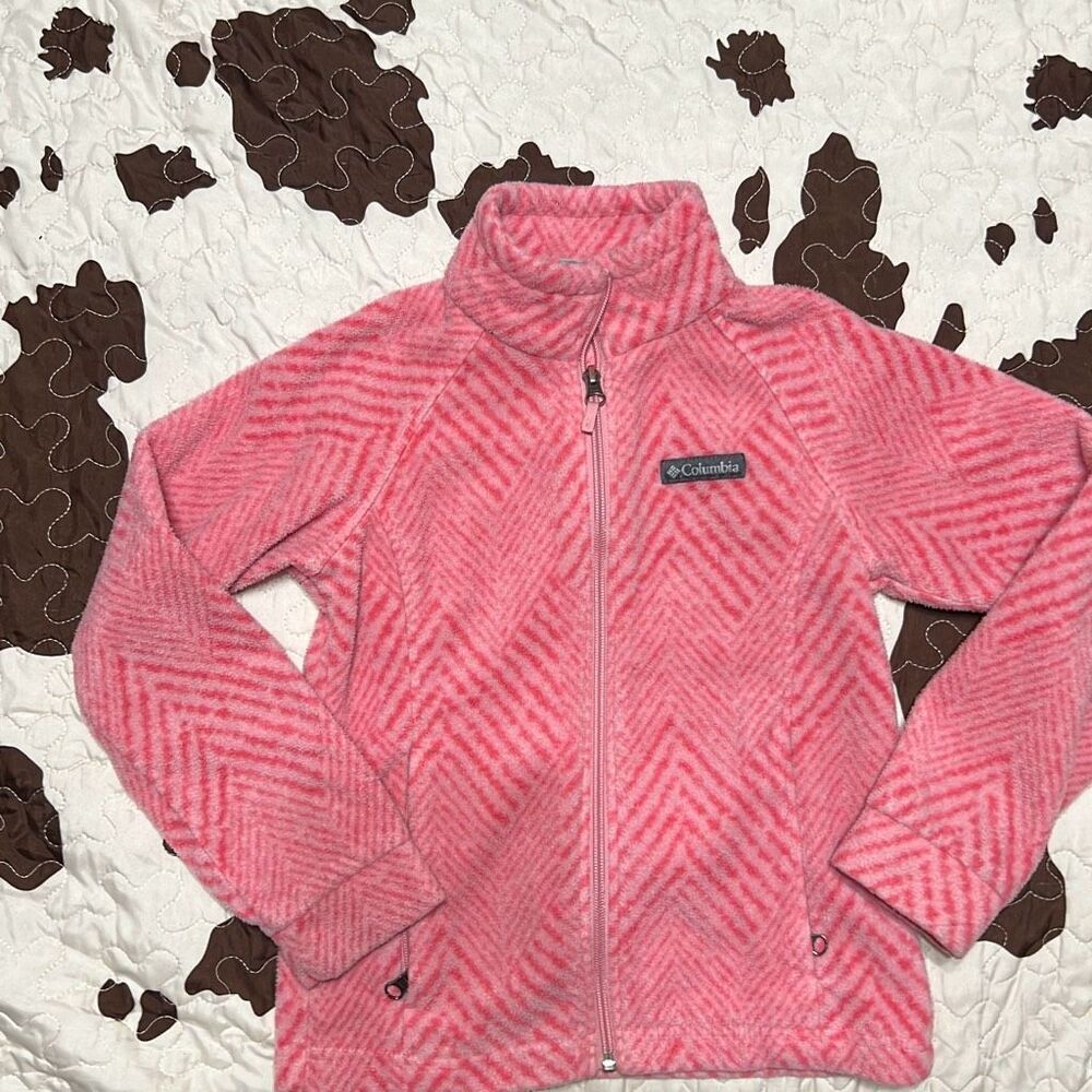 Girls Columbia Pink Fleece Jacket (S)
